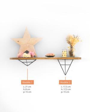 STARVAST Equerre Etagere Murale, 8 Pcs Supports Triangulaires de 90 Degrés en Acier, Equerres