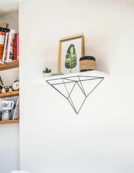 Support d'étagère mural géométrique moderne - YPE04 largeur 50 cm
