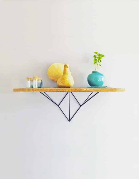 Support d'étagère mural géométrique moderne - YPE04 largeur 50 cm
