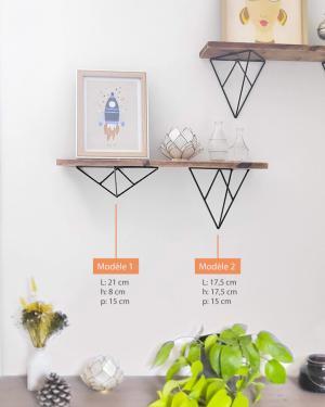 Supports D'étagère Bois Équerres Murale Triangulaires Décoratif Équerre
